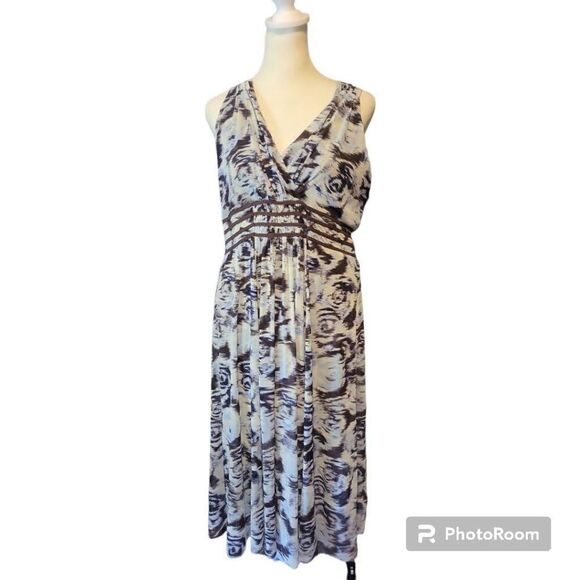 INC International Concepts Brown Floral Sundress Women's Size XL - Picture 1 of 7